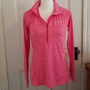 NWOT Pink Under Armour quarter zip pullover